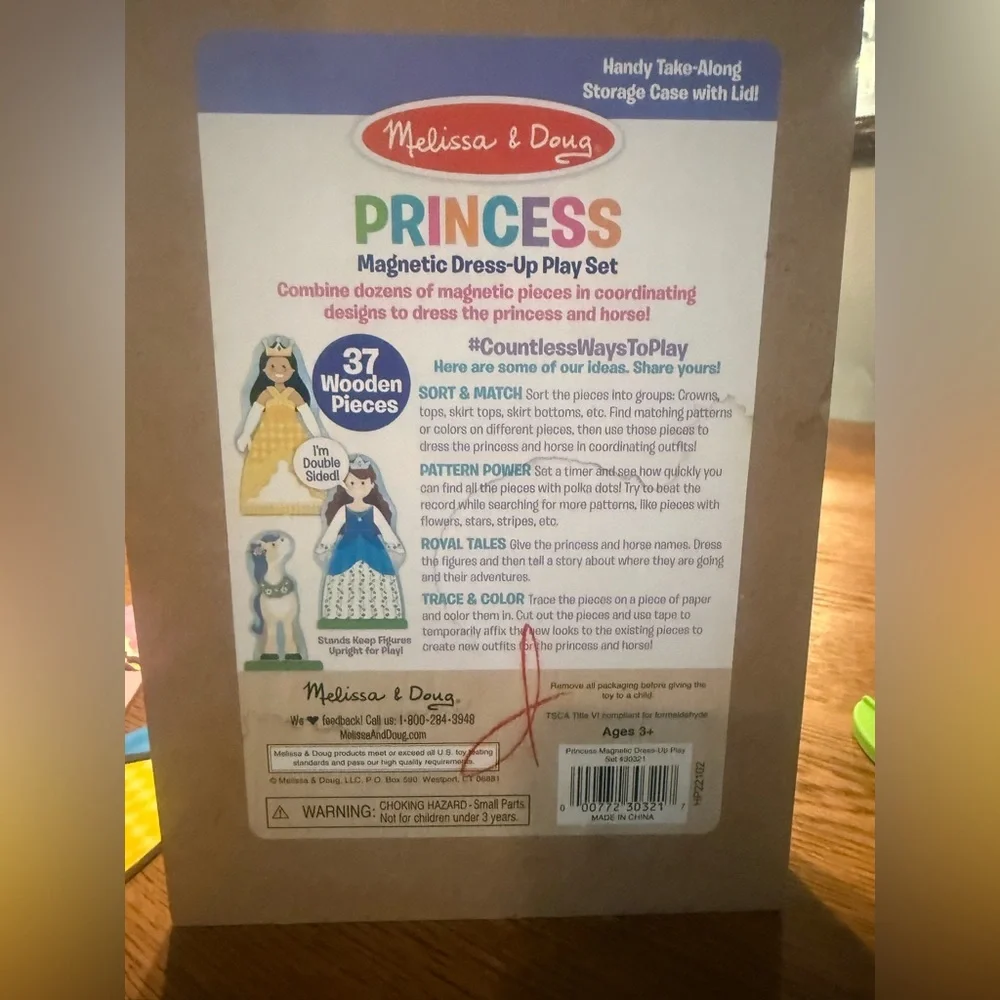 $13 ADD ON‎ Melissa & Doug Princess Magnetic Dress-up Play Set_3